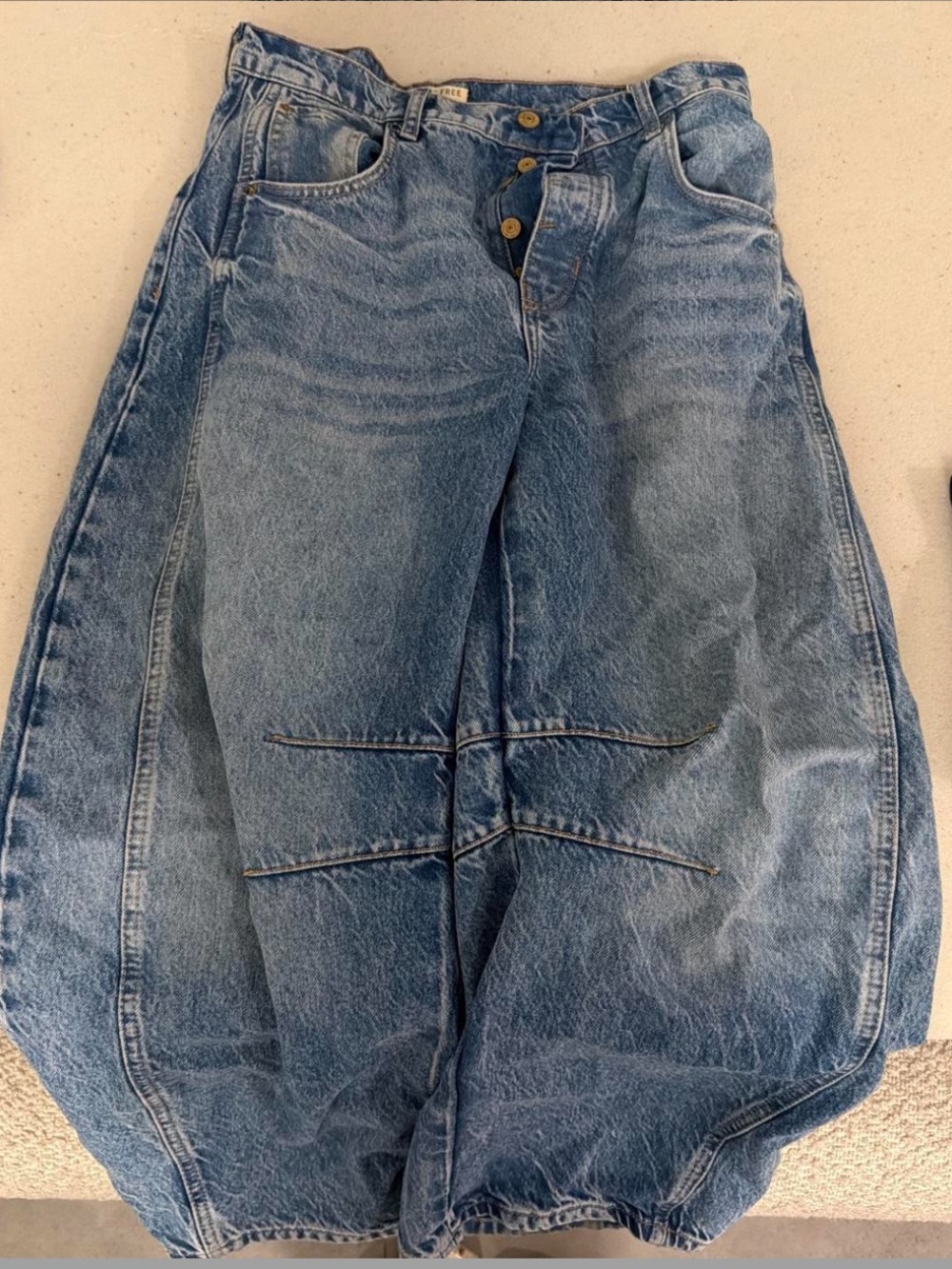 Free People Good Luck Mid-Rise Barrel Jeans - Picture 5 of 6